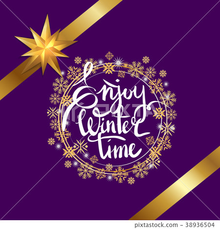 Enjoy Winter Time Snowflakes Vector Illustration 38936504