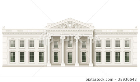 The classic facade of a public building The classic facade of a public building 38936648