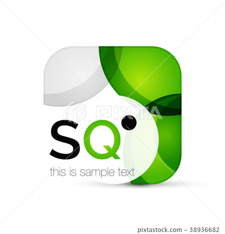 Vector square geometric abstract business emblem 38936682