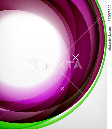 Vector transparent color wave lines abstract 38937291