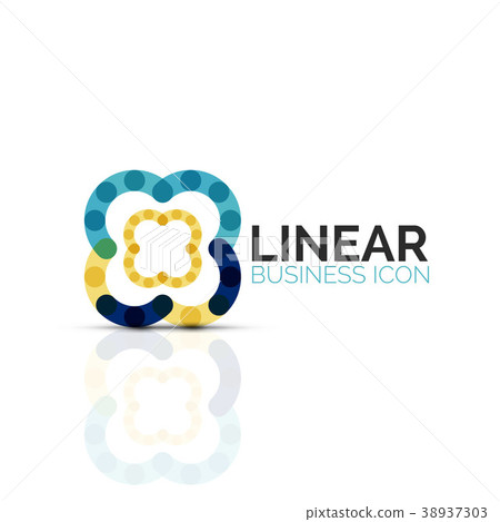 Abstract flower or star, linear thin line icon Abstract flower or star, linear thin line icon 38937303