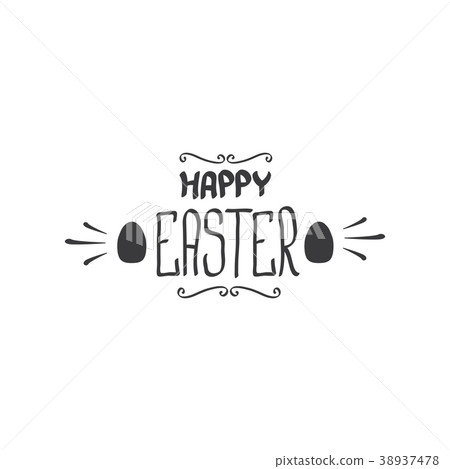 happy easter text lettering isolated on white happy easter text lettering isolated on white 38937478