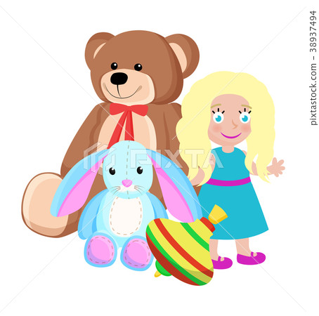 Toys from Santa Claus Factory Vector Illustration Toys from Santa Claus Factory Vector Illustration 38937494