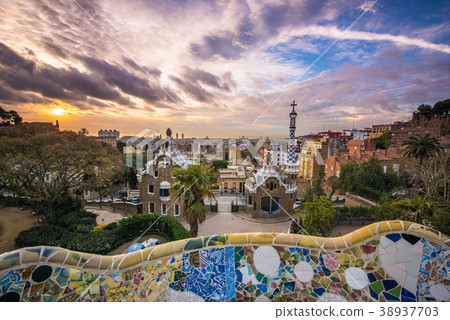 Dawn of Guell Park Barcelona 38937703