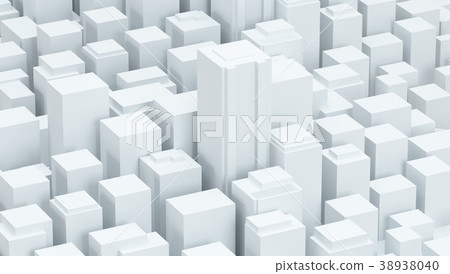 White schematic city background 3d illustration White schematic city background 3d illustration 38938040