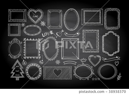Big set of hand drawn isolated frames and Big set of hand drawn isolated frames and 38938370