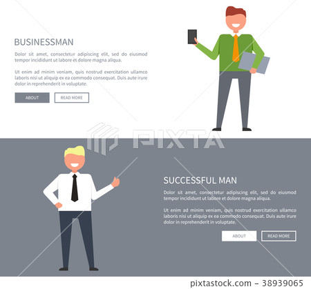 Successful Businessman Set of Icons for Web Page Successful Businessman Set of Icons for Web Page 38939065
