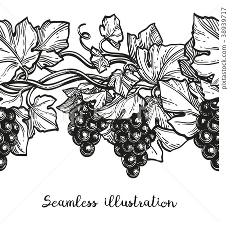 Seamless illustration of grapes. Seamless illustration of grapes. 38939717