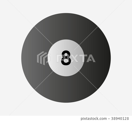 8 black billiard ball icon - Stock Illustration [38940128] - PIXTA