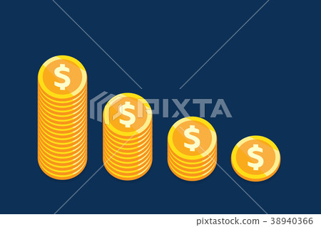 Profit down concept vector design for business. Profit down concept vector design for business. 38940366
