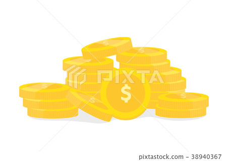 Coins on white background vector design Coins on white background vector design 38940367