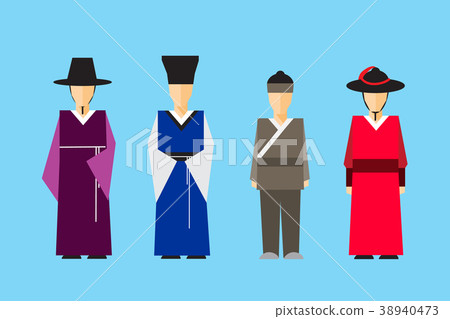 Tradition culture of Korea vector cartoon design. 38940473