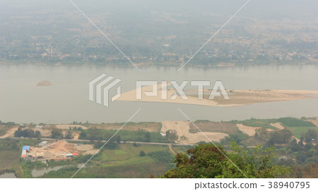 Mekong River in the middle of Thailand and Laos. Mekong River in the middle of Thailand and Laos. 38940795