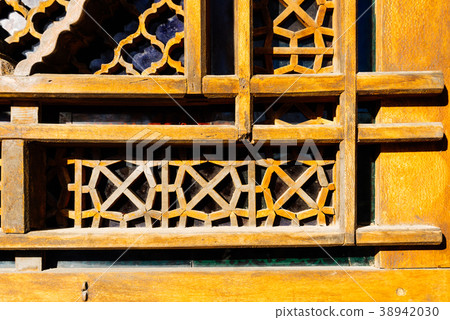 ancient beautiful architecture, carved wood 38942030