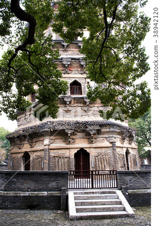 中國江蘇省佛古山蘇州蘇州未知斜塔 38942120