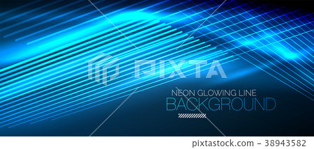 Neon smooth wave digital abstract background 38943582
