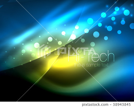 Neon wave background with light effects, curvy Neon wave background with light effects, curvy 38943845