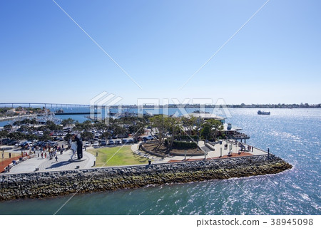 A view from the USS Midway Museum in San Diego, California, USA 38945098