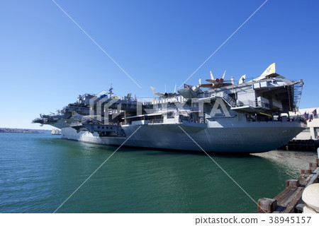 Exterior of the USS Midway Museum in San Diego, California, USA Exterior of the USS Midway Museum in San Diego, California, USA 38945157