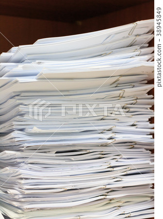 Stack of white papers Stack of white papers 38945849