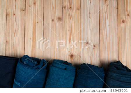 Roll Frayed jeans or blue jeans denim collection Roll Frayed jeans or blue jeans denim collection 38945901