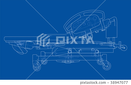 Hospital Bed Sketch. Vector 38947077