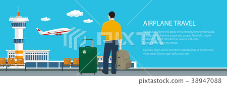 Banner with Waiting Room at the Airport 38947088