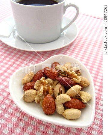 Mixed nuts and coffee 38947262