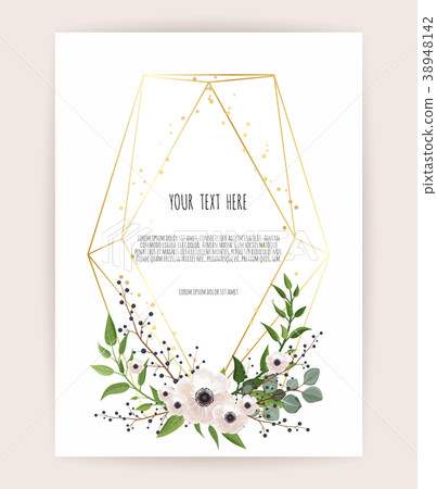 Floral wreath with green eucalyptus leaves.  38948142