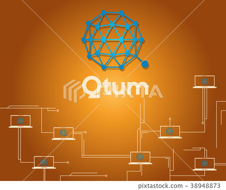 Qtum blockchain cryptocurreny circuit style Qtum blockchain cryptocurreny circuit style 38948873