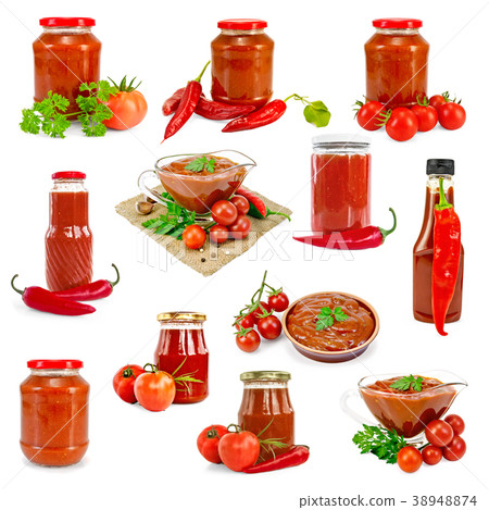 Ketchup isolated set Ketchup isolated set 38948874