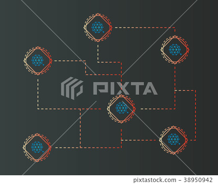 Qtum blockchain cryptocurreny style on dark 38950942