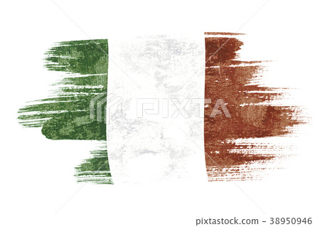 Art brush watercolor painting of Italy flag 38950946