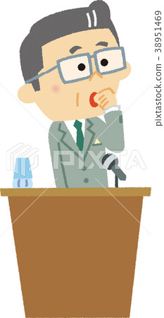 Illustration material Principal greetings 38951469