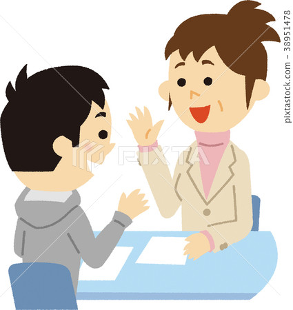 Illustration material job hunting consultation Illustration material job hunting consultation 38951478