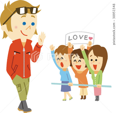 插圖素材來日本的著名藝術家 38951548