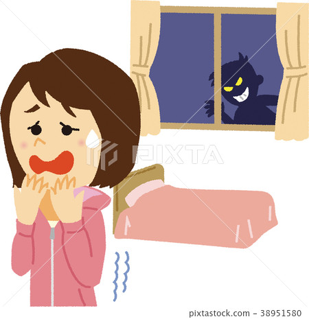 插圖素材獨居潛行者的女人 38951580