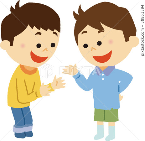 插圖材料兒童之間的對話 插圖材料兒童之間的對話 38951594