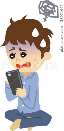 例證材料智能手機癮 38951643