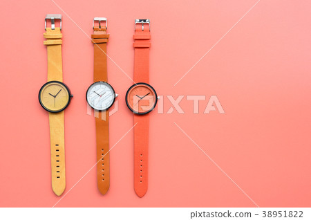 Set of multicolored wristwatches for background Set of multicolored wristwatches for background 38951822