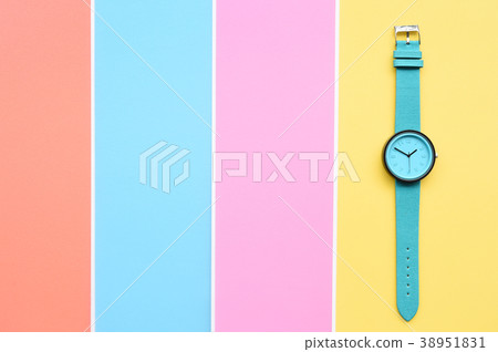 close up of blue wristwatches for background 38951831