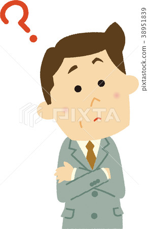 Illustration material trouble (salary man) 38951839