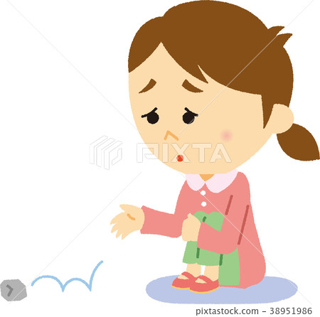 插圖素材不能成為朋友的孩子 38951986