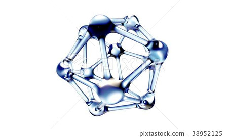 DNA molecule in water over white background. DNA molecule in water over white background. 38952125