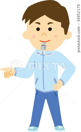 Illustration material Physical education teacher Illustration material Physical education teacher 38952179