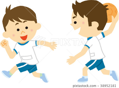 Illustration material Children doing physical education Illustration material Children doing physical education 38952181