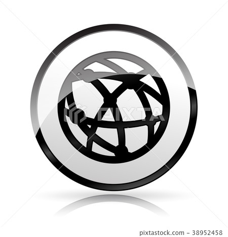 globe icon on white background - Stock Illustration [38952458] - PIXTA
