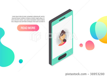 Vector 3d isometric smartphone icon. 38953280