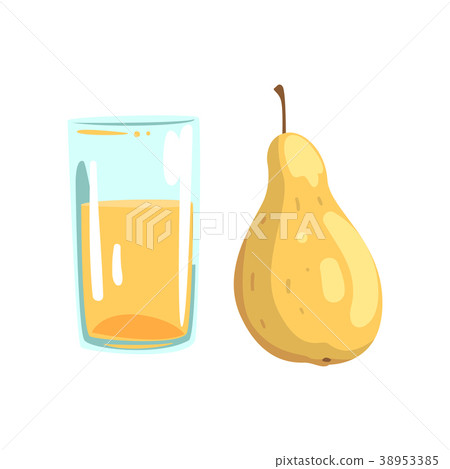Pear fruit juice, glass of natural vegetarian Pear fruit juice, glass of natural vegetarian 38953385