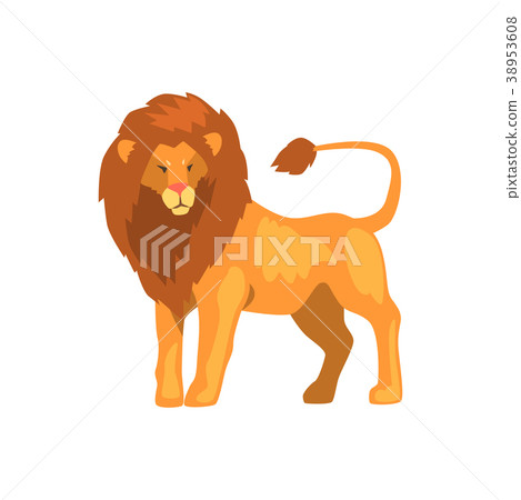 Formidable lion, wild predatory animal vector Formidable lion, wild predatory animal vector 38953608